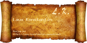 Laux Konstantin névjegykártya